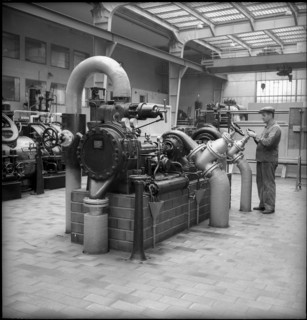 Detail district heating for buildings of ETH Zurich around 1960.