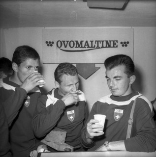 Rome 1960: Schaufelberger, Laeng, Schnellmann with Ovomaltine.