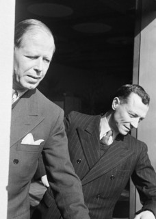 SWO director Emil G. Bührle with his engineer Nievergelt.