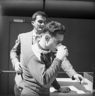 Rome 1960: Swiss athletes with Ovomaltine.