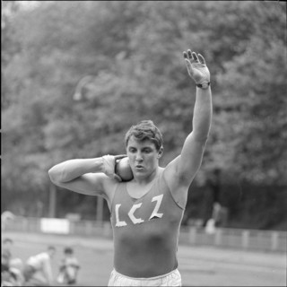 Shotputter Bruno Graf, 1960.