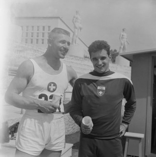 Olympic Games Rome 1960: Hans Jost and Gustav Schlosser.