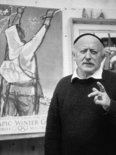 Alois Carigiet in his studio.