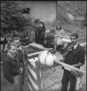 Refugees. italian-swiss border. 1944