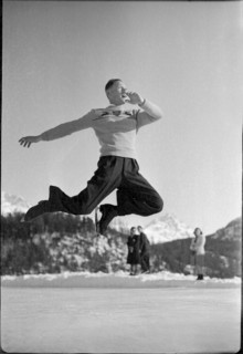 Figure skating ECH Davos 1947: Arthur Apfel .