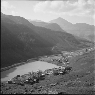 Marmorera before flooding around 1953.