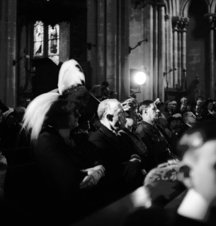General Charles de Gaulle in church Notre-Dame in Geneva, 1946