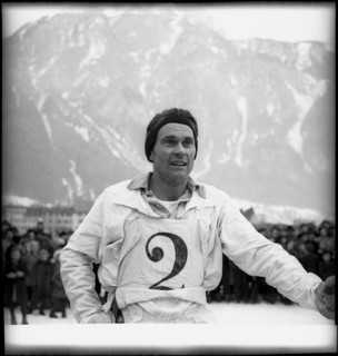 Alfons Voit, winner of the 8th Pragell race 1947