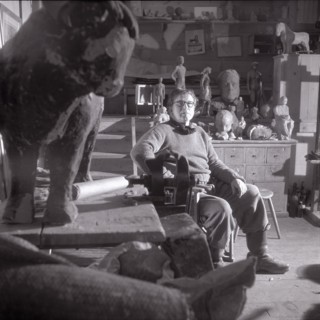 Hans Jakob Meyer in his studio.