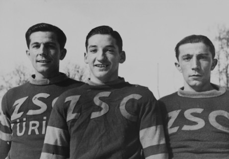 Charly Kessler, Heini Lohrer, Herbert Kessler, ZSC, around 1936.