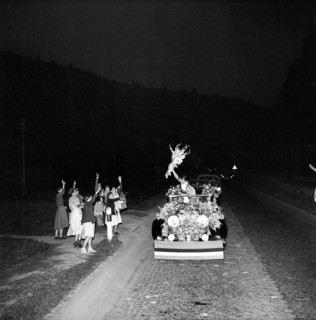 Ferdi Küblers reception at Adliswil after WC title 1951.