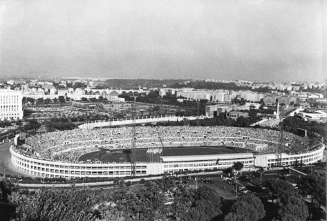 Rome 1960: Opening ceremony at the Olympic stadium.
