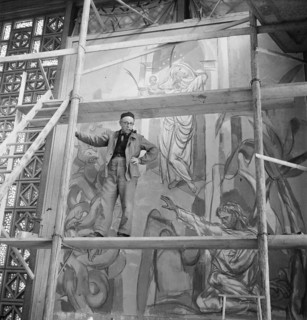 Maurice Barraud, painter around 1945.