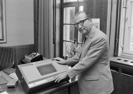 Dr. Niklaus, director of the Winterthur-Versicherungen, 1970.