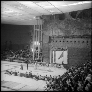 Olympic Games Rome 1960: Entering of the Swiss team.