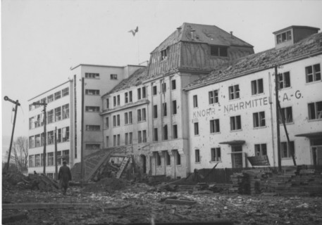 Knorr AG food factory after bombing through american bombers 1944