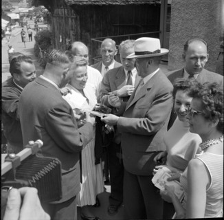 German Federal Chancellor Adenauer in Mürren 1955.