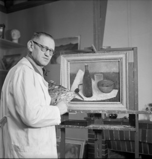 Painter Etienne Tach, Peseux 1953 .
