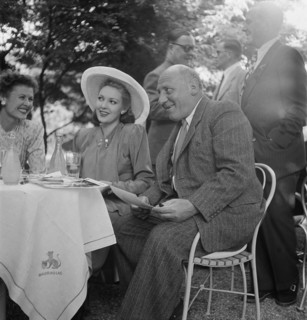 Anne-Marie Blanc, Linda Darnell and Heinrich Gretler 1947.