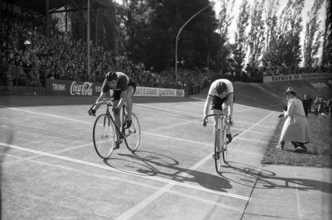 Swiss Track Race Championship, Zürich, 1949: Plattner, von Büren.