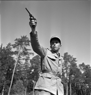 Lieutnant Hans Aeschlimann, military tetrathlon 1949.