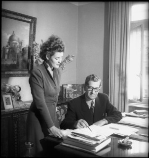 Ernst Jost and secretary, Zurich 1948.