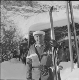 Anton Julen, skiing teacher in Zermatt ca. 1957.