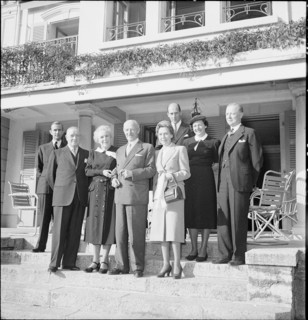 Swedish General Jung, visit to General Guisan; Pully 1950.