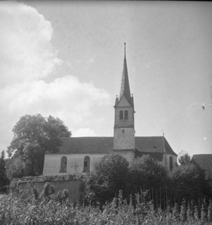 Historic church in Wohlenschwil, built in the 12th century, 1946