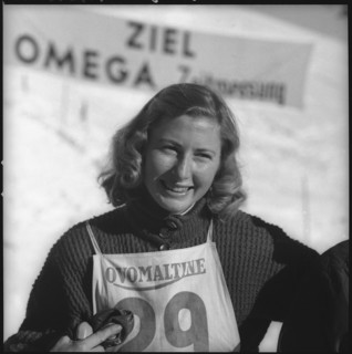 Renv©e Colliard, skier 1956 .