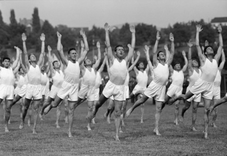 Swiss gymnastics festival Zurich 1955: men.