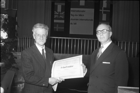Professor Jean Trv©moliv©res, scientist and Professor M. Demole 1968 .