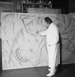 Painter Eugen Niederer, Basel 1951.