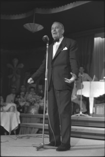 Maurice Chevalier at Palace Hotel, Gstaad 1962 .