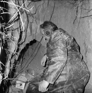 Dog tragedy in a fox-hole near Ammerswil AG, 1962: Soldier with wiretap.