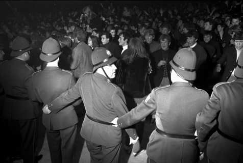 Fans at Rolling Stones concert at Hallenstadion, Zurich 1967 .