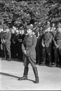 Fredy Knie Jr. in the cavalry recruit training, 1967