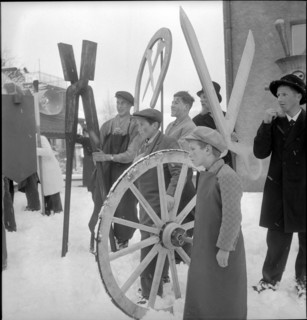 Carnival festivities in Unteraegeri, circa in 1950