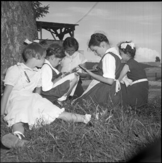 Group of girls. Rest after Demonstration. 1952
