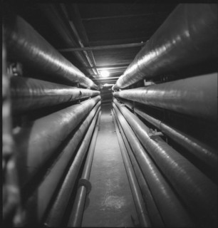 Pipe well, district heating for buildings of ETH Zurich around 1960