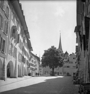 Bienne, square in the old town