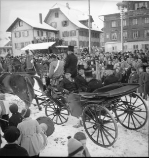 Carnival festivities in Unteraegeri, circa in 1950