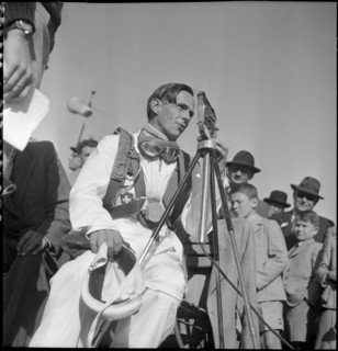 Parachutist Willy Ammann ca. 1950