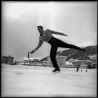 Figure Skating WCH Davos 1953: world champion Hayes Alan Jenkins, USA