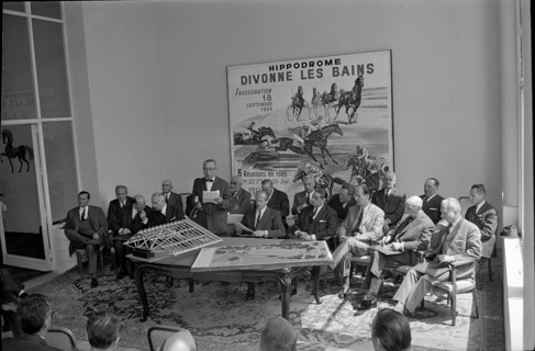 Baron Guy de Rotschild announces construction of race-course in Divonne-les-Bains 1965