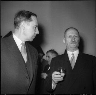 Fridolin Tschudi and Federal Councillor Paul Chaudet 1965