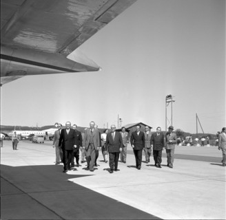 German Federal Chancellor Adenauer, stopover in Switzerland 1951