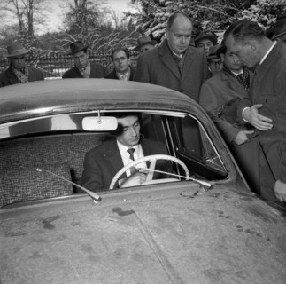 Trial against pimp Guido Seppli Ruckstuhl, reconstruction of the offence, Winterthur 1960