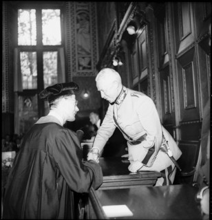General Guisan at the commemoration 500 years Battle of St. Jakob an der Birs, Basle 1944