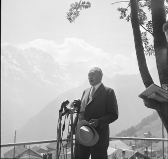 German Federal Chancellor Adenauer in Mürren 1955
